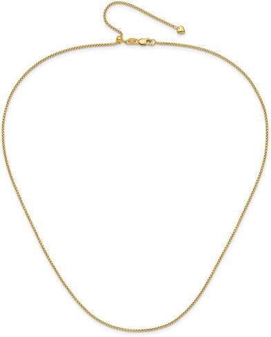 FJC Finejewelers 14 kt Yellow Gold Adjustable Round Box Chain 22 Inches x 1.35 mm in Saudi Arabia