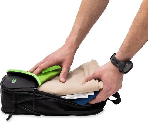 مجموعة حقيبة الظهر للسفر من آيلاند هوبر | 40 لتر أسود | مع مجموعة مكعبات تعبئة مكونة من 4 قطع in Kuwait