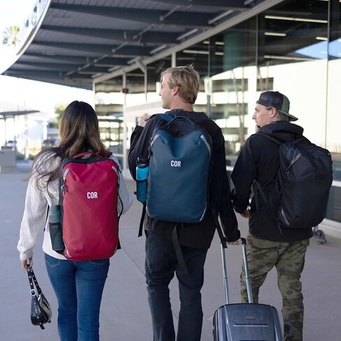 مجموعة حقيبة الظهر للسفر من آيلاند هوبر | 40 لتر أسود | مع مجموعة مكعبات تعبئة مكونة من 4 قطع in Kuwait