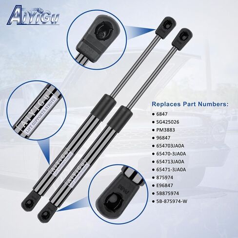 6847 Front Hood Struts Shocks Lift Supports Gas Springs Compatible with 2014 2015 2016 2017 2018 2019 2020 Infiniti QX60, 2013 2014 Infiniti JX35, Pack of 2 PCS Replaces SG425026 654703JA0A in Saudi Arabia