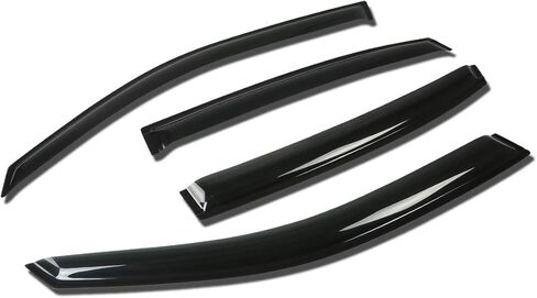 DNA MOTORING Set of 4 Tape-On Window Rain Guards Compatible with 2000-2005 Impala W-Body Smoke Tint Window Visor Shade/Sun Wind/RAIN Deflector, WVS-121 in Kuwait