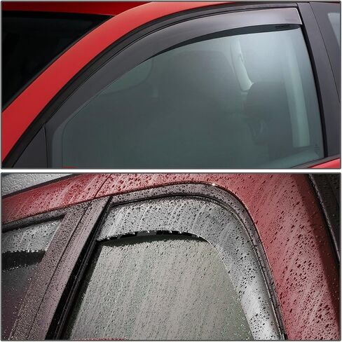 DNA MOTORING Set of 4 Tape-On Window Rain Guards Compatible with 2000-2005 Impala W-Body Smoke Tint Window Visor Shade/Sun Wind/RAIN Deflector, WVS-121 in Kuwait