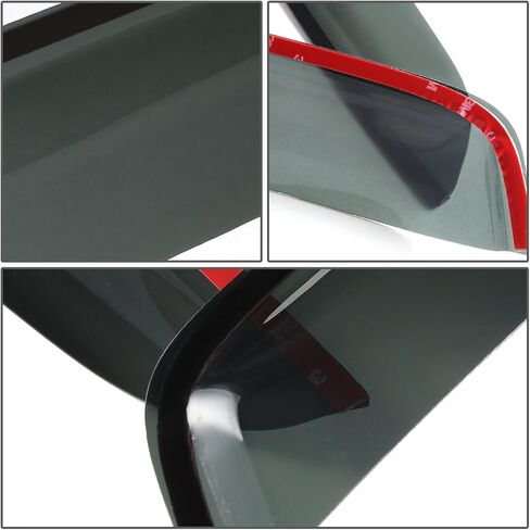 DNA MOTORING Set of 4 Tape-On Window Rain Guards Compatible with 2000-2005 Impala W-Body Smoke Tint Window Visor Shade/Sun Wind/RAIN Deflector, WVS-121 in Kuwait