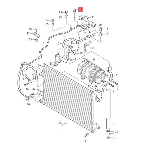 1K0959126E A/C Pressure Sensor Switch 1Pcs in Saudi Arabia