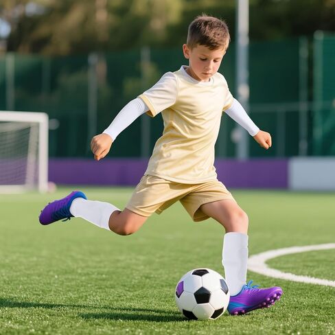 JASGOOD Soccer Socks with Shin Guards Arm Sleeves for Toddler Youth Kids Lightweight Soccer Protection Defender Gear,White in Saudi Arabia