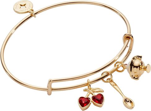 Alex and Ani My Cherry Amour Multi Charm Expandable Wire Bracelet, Shiny Gold in Saudi Arabia
