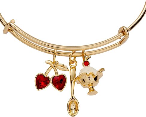 Alex and Ani My Cherry Amour Multi Charm Expandable Wire Bracelet, Shiny Gold in Saudi Arabia