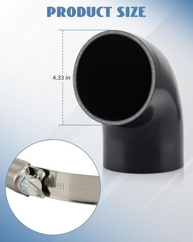 90 Degree Boot Connector 9781 Fit for Dodge Challenger Charger Magnum, for 4 Inch Diameter Cold Air Intake Tube in Saudi Arabia
