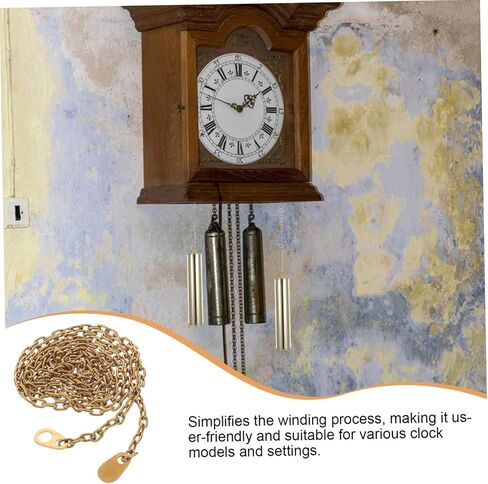 Cabilock Heavy Duty Steel Floor Clock Chain Replacement for Large Mechanical Clocks Winding Chain Enhancing Stability and Accuracy for Home Decor and Repair in Saudi Arabia
