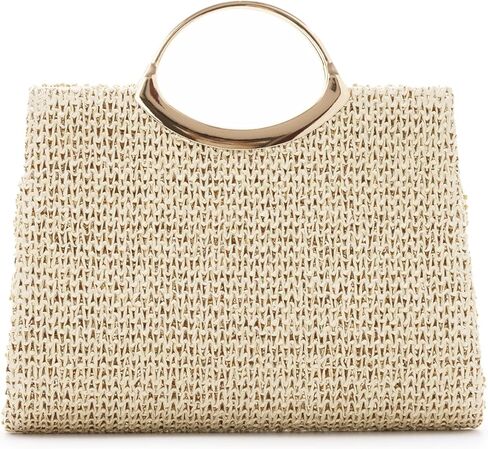 Freie Liebe Summer Straw Clutch Purses for Women Small Beach Bag Woven Top Handle Bag Boho Handbags for Vacation, Wedding in Saudi Arabia