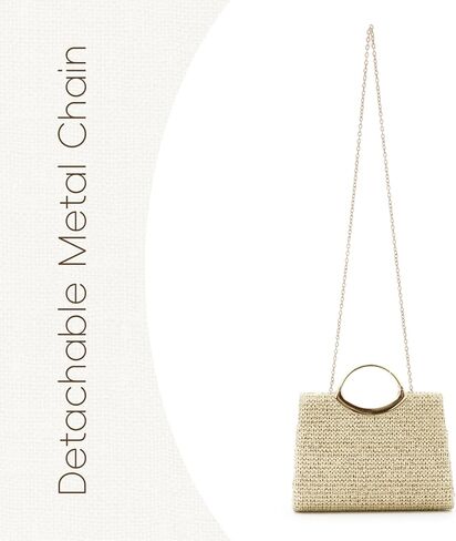 Freie Liebe Summer Straw Clutch Purses for Women Small Beach Bag Woven Top Handle Bag Boho Handbags for Vacation, Wedding in Saudi Arabia