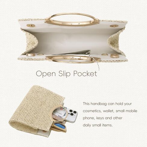 Freie Liebe Summer Straw Clutch Purses for Women Small Beach Bag Woven Top Handle Bag Boho Handbags for Vacation, Wedding in Saudi Arabia