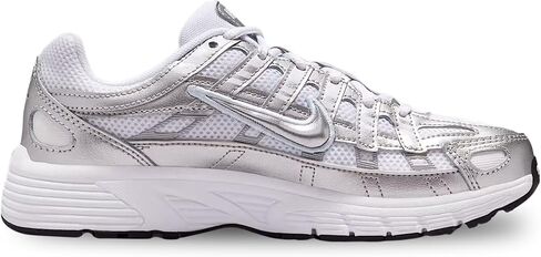 حذاء Nike P-6000 للأطفال الكبار (أبيض/أزرق فاتح/أسود/فضي معدني) in Saudi Arabia