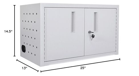 LUXOR LLTMW16-G Wall/Desk Charging Box 16 Tablets, Gray in Saudi Arabia