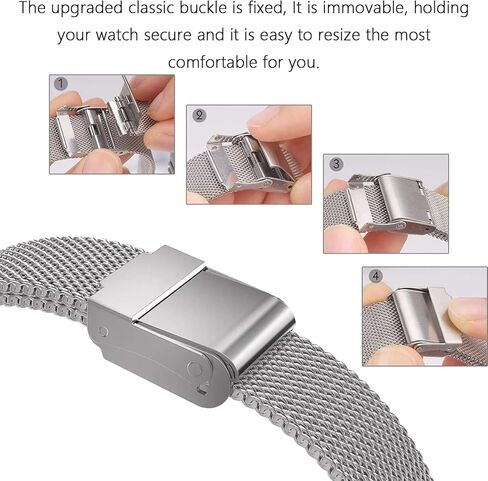 Stainless steel Metal Watch Strap Compatible with Huawei Band 10/9/8 Sport Replacement Band for Men Women in Saudi Arabia