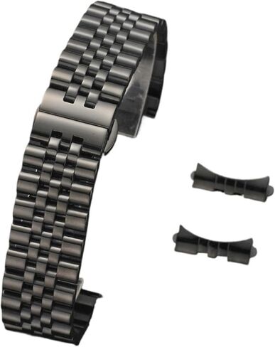 SDFFGHJ 16/18/20/22mm Compatible With Jubilee Solid Stainless Steel Watch Band Compatible With 12/13/14/17/19mm Flat Curved End Strap Bracelet Replacement in Saudi Arabia