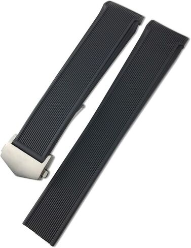 حزام ساعة من السيليكون المطاطي 22 ملم، سوار ساعة مقاوم للماء لسلسلة ساعات TAG HEUER AQUARACER 300 WAY201B Caliber 5 (اللون: 25-12 ملم، الحجم: 22 ملم) in Kuwait