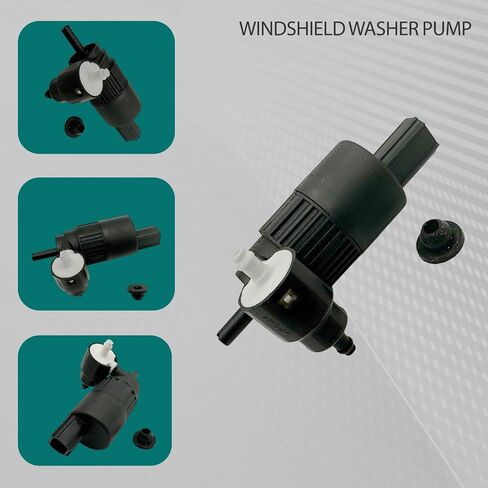 Black Windshield Washer Pump with Grommet Fit for Cadillac Srx 2010 2011 2012 2013 2014 2015 25979368 Car Front Water Washer Fluid Pump in Kuwait