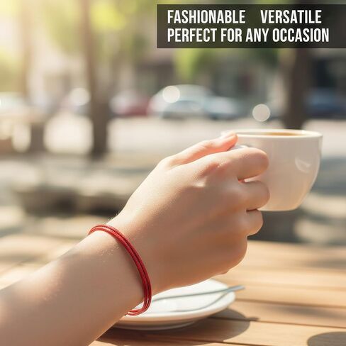 Adjustable Red String Bracelet - Waterproof Waxed Nylon Lucky Amulet for Protection, Good Fortune & Friendship in Saudi Arabia