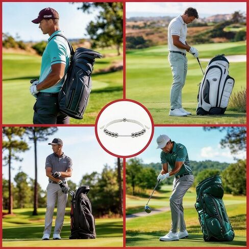 قطعتان من عداد ضربات الجولف، أساور عداد نقاط الجولف للنساء، أساور جولف قابلة للتغيير باللونين الأبيض والأسود للنساء، متتبع ضربات الجولف قابل للتعديل للاعبي الغولف in Kuwait