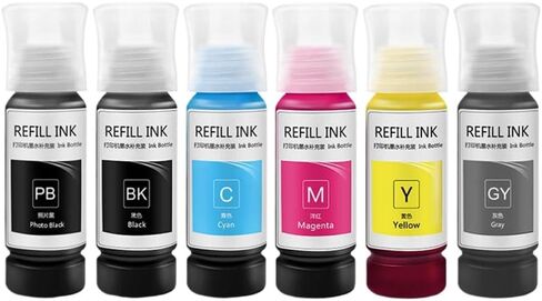 70ml Ink Refill Compatible with T115 T07J L8160 L8180 Photo Inkjet Printer 5 Color and 6 Color is Available(PB C M Y GY) in Saudi Arabia