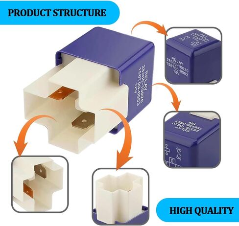 مرحل بدء تشغيل السيارة 4 دبابيس، 12 فولت OEM # 28300-10020 90897-03003 مجموعة مرحل السيارة، ملحقات استبدال التحكم في طاقة السيارات، متوافقة مع سيينا باسيو أفالون in Saudi Arabia