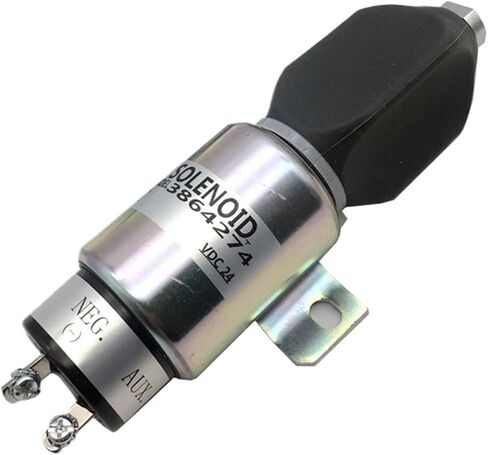 1pc 3864274 12V/24V Diesel Engine Fuel Shutoff Stop Solenoid 1751-2467UIB1S5A SA-3933-24 Generator Set Part(24V) in Kuwait