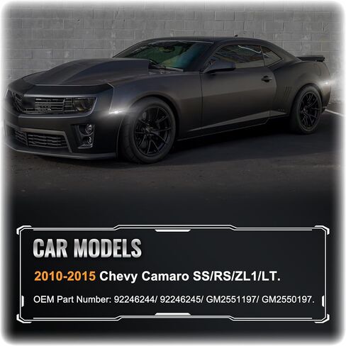 مصابيح LED للعلامات الجانبية من POPMOTORZ متوافقة مع 2010 2011 2012 2013 2014 2015 Chevy Camaro الأمامية والخلفية باللون الأبيض ومصابيح LED للعلامات الجانبية ومصابيح المصد الجانبية وعدسات مدخنة 4 قطع in Kuwait