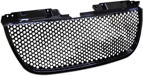 Front Grill Cover Compatible with 2007-2012 GMC Yukon/Yukon Denali/Yukon XL 1500/Yukon XL 1500 Denali/Yukon XL 2500 | Round Hole Mesh Front Hood Bumper Grill Grille (Black) in Saudi Arabia