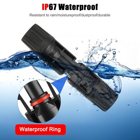 100 قطعة MC4 Soar Connectors موصلات كابلات الألواح الشمسية 1000V 30A IP67 مقاومة للماء ذكر/أنثى مع مفكات، مناسبة لكابلات الطاقة الشمسية 14AWG-10AWG (50 زوجًا) in Saudi Arabia