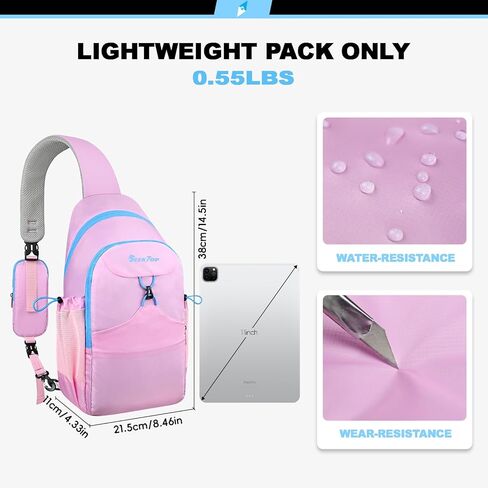 Seektop Crossbody Bag RFID Sling Backpack for Women & Men, Casual Chest Daypack for Hiking Travel in Saudi Arabia