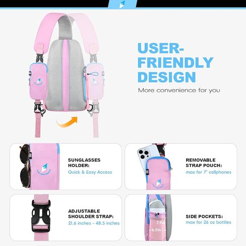 Seektop Crossbody Bag RFID Sling Backpack for Women & Men, Casual Chest Daypack for Hiking Travel in Saudi Arabia
