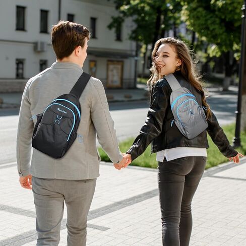 Seektop Crossbody Bag RFID Sling Backpack for Women & Men, Casual Chest Daypack for Hiking Travel in Saudi Arabia