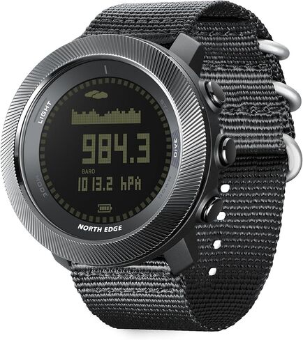 ساعة NORTH EDGE Apache D Dive للرجال 50 متر كمبيوتر غوص مجاني، بوصلة رقمية، مقياس الارتفاع، مقياس الضغط الجوي، عداد الخطوات، ساعة رياضية مقاومة للماء للمشي لمسافات طويلة والتسلق، شاشة كبيرة، بطارية قابلة لإعادة الشحن in Kuwait
