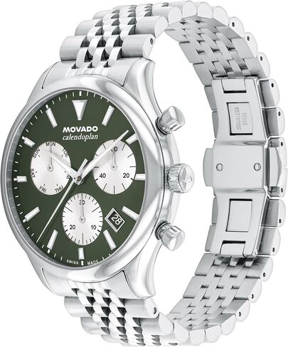 Movado Heritage Series Calendoplan Men’s Chronograph Watch, Swiss Quartz, 43mm in Saudi Arabia