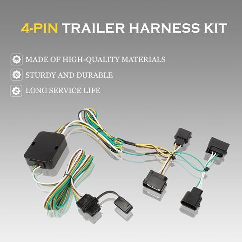 4 Pin Trailer Wiring Harness Kit 56329 Vehicle Custom for Freestar 2004-2007 Edge 2007-2010 Escape 2008-2012 MKX 2007-2010 Tribute 2008-2011 Mercury Mariner 2005-2011 in Saudi Arabia