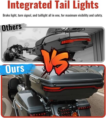 LED King Tour Pack Tail Light, 3 in1 LED Trunk Running Brake Turn Tail Lamp for Harley Touring Road Glide Street Glide Electra Glide Ultra Limited 2014-2025 Accessories in Saudi Arabia