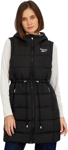 Reebok Women's Long Puffer Vest With Hood in Saudi Arabia