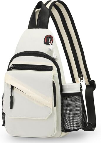 Small Crossbody Bag Casual Sling Bag for Men, Convertible Backpack, 3-in-1 Anti-Theft Shoulder Bag Trendy Daypack for Travel, Black in Saudi Arabia