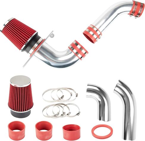 KAX 3.5 inch Cold Air Intake System Kit Compatible with 1989-1993 Mustang 5.0L GT/LX, Red in Saudi Arabia