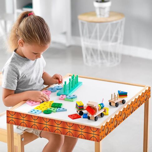 65.6ft زخارف حدود لوحة الإعلانات - 2 لفات من زخرفة كرة السلة، حافة الفصل الدراسي قابلة لإعادة الاستخدام لديكور العودة إلى المدرسة، مستلزمات المدرسة المنزلية للمعلم in Kuwait