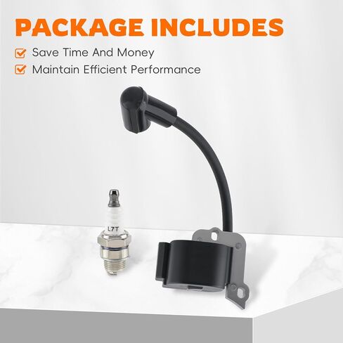 FS55 Ignition Coil 4140 400 1309 for Stihl FS38 FS55 2MIX Ignition Module Brushcutter Replace #4140 400 1311, 4140 400 1308 with Spark Plug in Saudi Arabia
