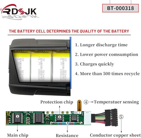 4-Pack BT-000318 TC77 Battery Replacement for Motorola Symbol Zebra TC70 TC72 TC75 TC55 TC70X TC700H TC700K TC720L TC75X TC75AH TC75EK TC75FK TC75GK TC75BH TC77HL Barcode Scanner BTRY-TC70X-46MA1-01 in Saudi Arabia