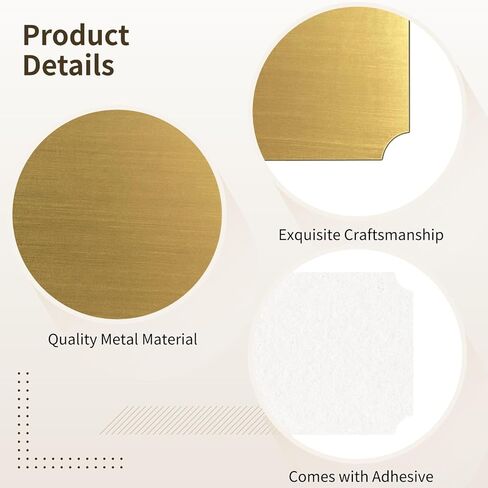 30 Pcs 4 in x 2 in (10 cm x 5 cm) Name Plates Light Source Engraved Brushed Stainless Steel, Gold Adhesive Blank Tags, Long-Lasting Rustproof Label Plates for Light Source Etching and Custom Engraving in Saudi Arabia
