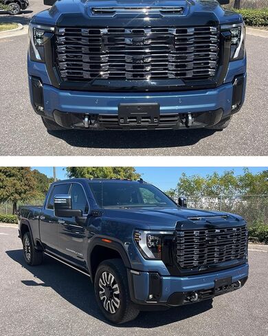Front License Plate Frame for GMC Sierra 2500 HD 3500 HD 2024 2025 2026 Front Bumper License Plate Holder Mounting Bracket Cover Replace# 85650574 Partslink# GM1068257 in Saudi Arabia
