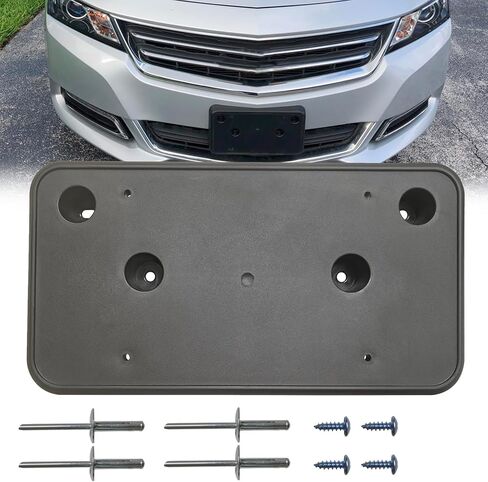 Front Bumper License Plate Frame Bracket Holder Fits for 2014-2020 Chevrolet Impala Replace GM1068146 22812521 in Saudi Arabia