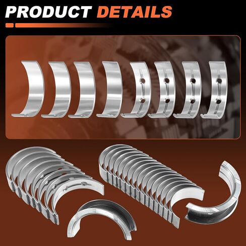 66Pcs Main and Rod Bearings with Piston Rings Set for GMC for Chevy LS Gen III IV 4.8L 5.3L Engine L20 LY5 LM7 LR4 L33 L59 LH6 LC9 LS4 LY2 LMG No.MS2199/BB253J/CB663/41859CP in Saudi Arabia