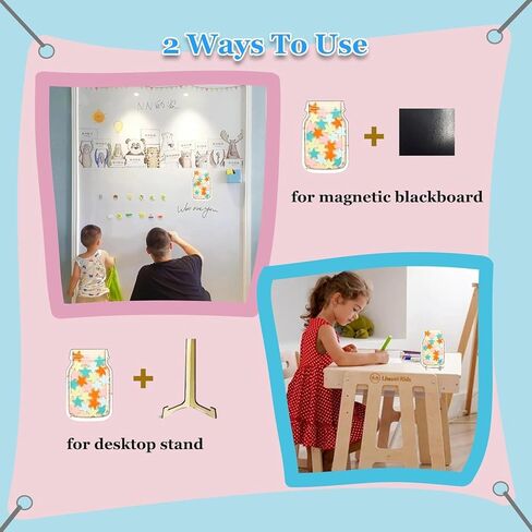 Reward Jar Stars,Magnetic Reward Jar for Classroom-Personalized Pastel Stars Jar Reward System Classroom Reward Jar for Students Boys Girls Classroom Kids in Kuwait