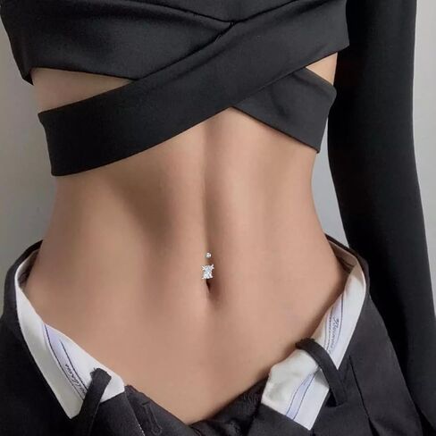 Highland Cow Belly Button Rings Stud 925 Sterling Silver Belly Piercing Jewelry Hypoallergenic Navel Rings Gifts for Women in Saudi Arabia