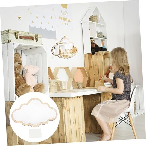 Garneck Wooden Cloud Mirror for - Decorative Children's Mirror for the Bathroom - Children's Room or as a Make-up Mirror - Ideal as Decoration and for Small in Saudi Arabia